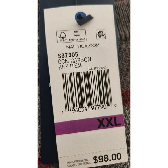 Nautica Men's Navtech Plaid Jacquard Crewneck Sweater, Size XXL - Picture 7 of 7